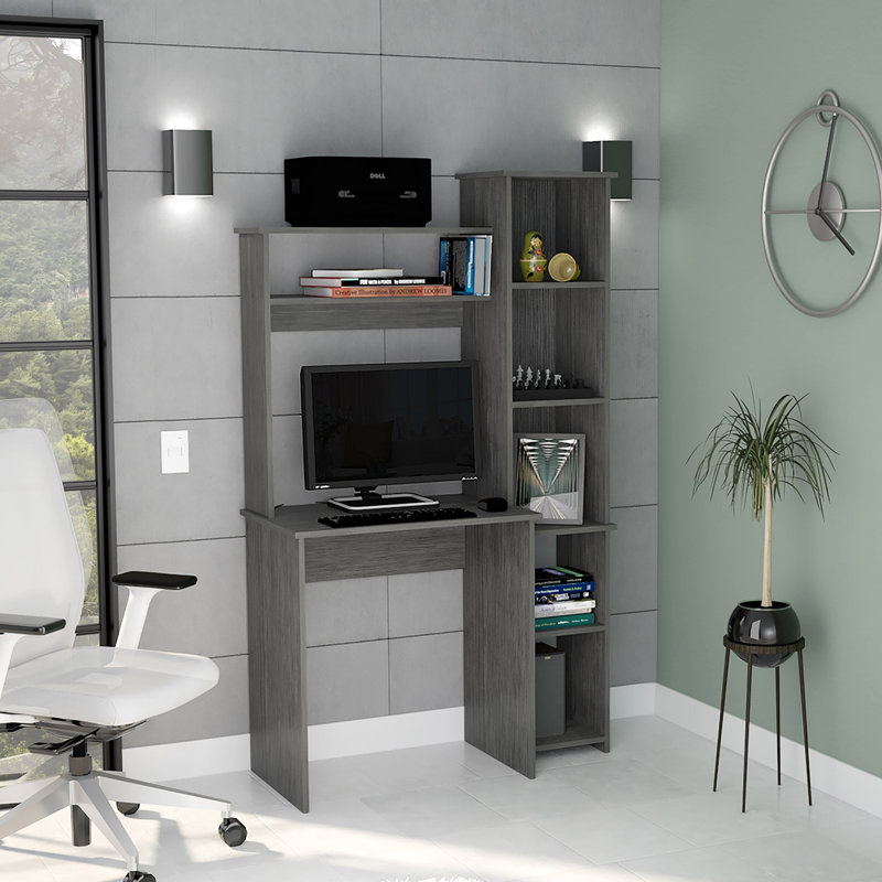 Latriece Computer Desk, Gray