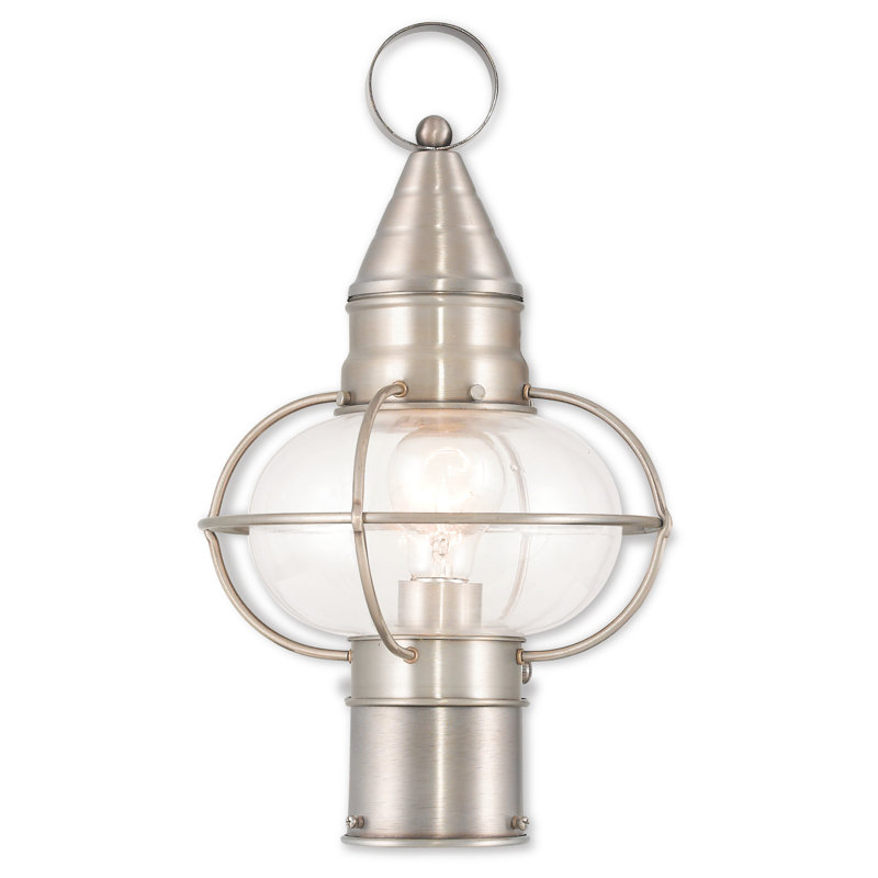 Aster Transparent Lantern Head, Brushed Nickel