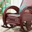 Chaise berçante en rotin naturel naturel-102437763