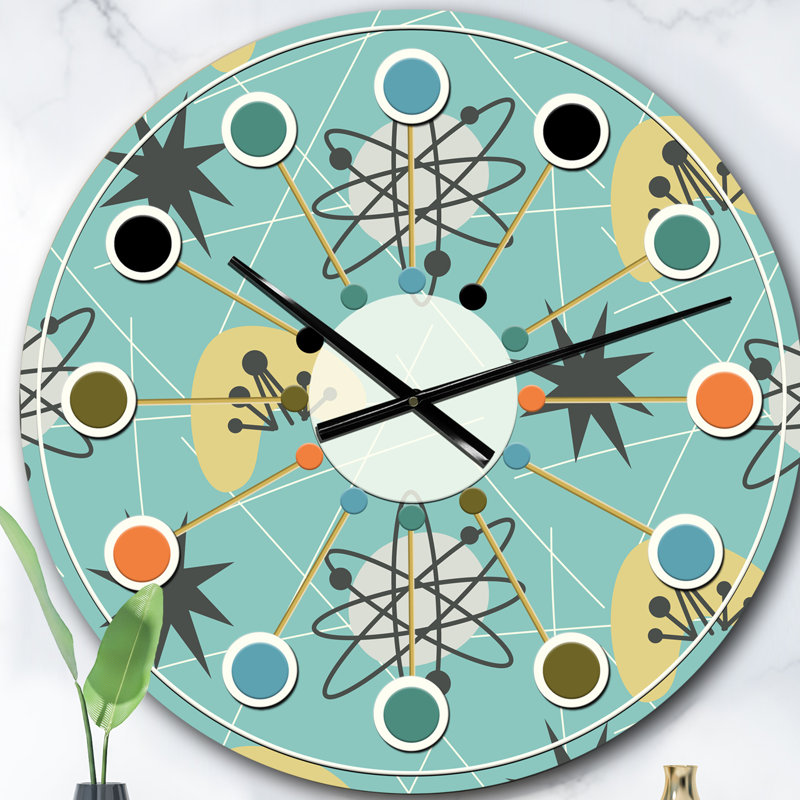 Horloge murale 1950 Mid-Century, Surdimensionné