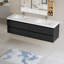 Meuble-lavabo double 72 po avec plateau en résine Leonelo-640498648