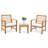 Rafiel Wood 2 - Person Patio Conversation Set with Cushions-1197628428