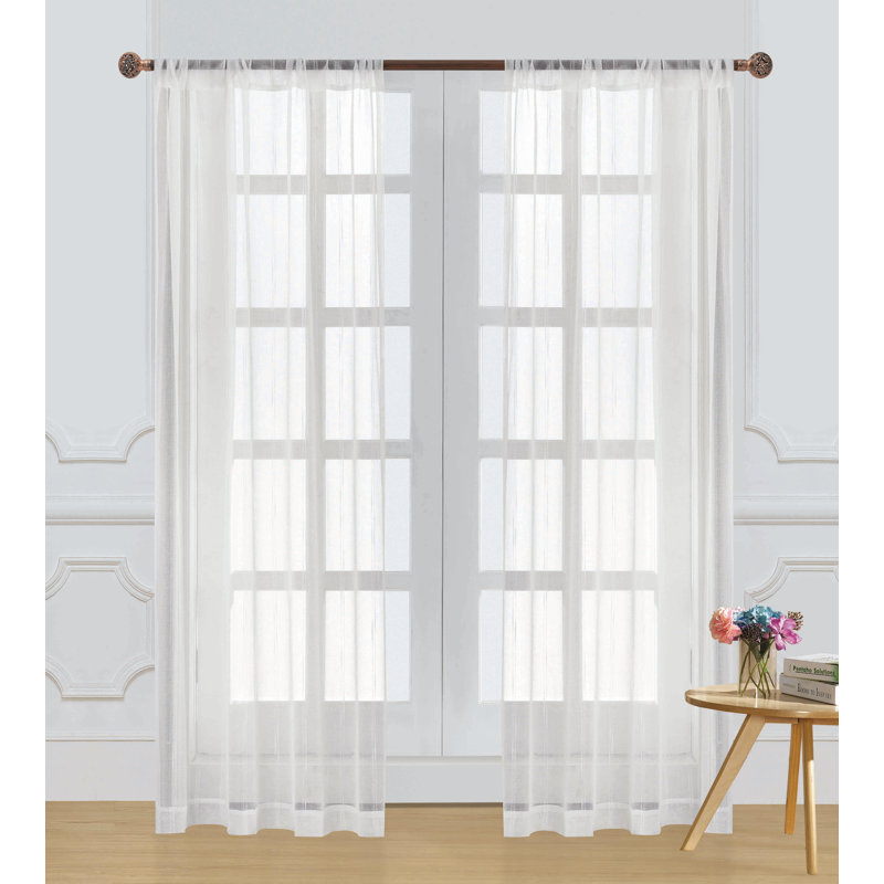 Sheer Sliding Panel Pair, 52" W x 95" L