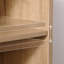 Armoire de rangement Mid-Century moderne avec portes en rotin tissé, tablettes ouvertes et tablettes réglables - parfaite pour le salon et la salle à manger