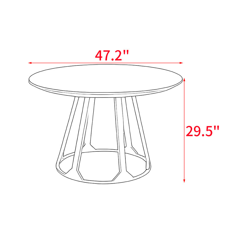 Jamar, H 29,5 po x L 47,2 po x l 47,2 po