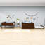 Lit superposé double au-dessus d'un lit double avec lit gigogne simple-596806175