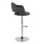 Ensemble 2 pièces de tabouret de bar contemporain en similicuir 45,75 po contemporain gris-132041217