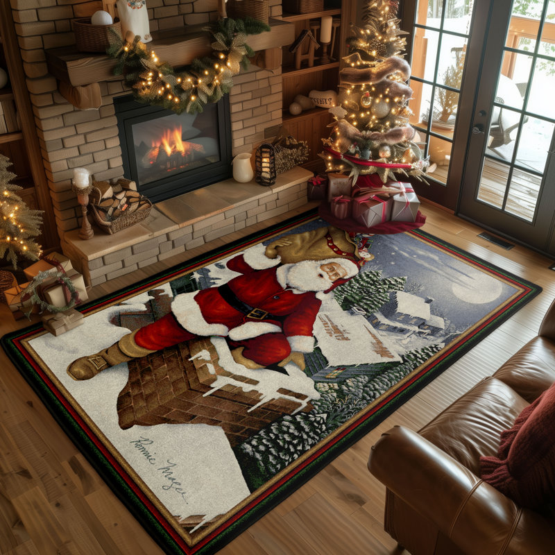 Norsworthy Up On The Housetop Area Rug, Rectangle 5'4" x 7'8"