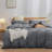 BESTOUCH Duvet Cover Set 100% Washed Cotton Linen Feel Lightweight-114986044-114986049