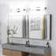 Lumière de meuble-lavabo noir - lumières de meuble-lavabo modernes de 25 po pour salle de bain - lumières de salle de bain 14W à DEL sur miroir blanc froid 6000k-1547190062-1547190063