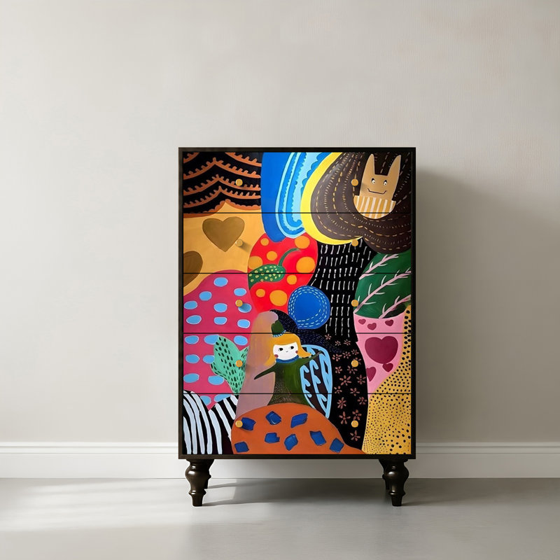 Armoire décorative à cinq tiroirs Modern Art