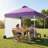 10x10 Pop Up Outdoor Canopy Tent – Removable Sidewall, Vented Roof, White Iron Pipe+Purple Cloth-125824830-125824836