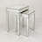 Quinnlynn Mirrored Glass Top Nesting Tables End Table