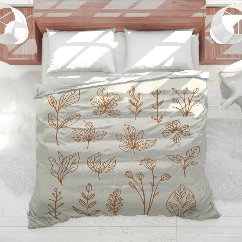 Édredon Botanical Line Art, Lit simple