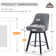 Swivel Upholstered 26''Counter Stool And Bar Stools With Full Back And Solid Wood Frame