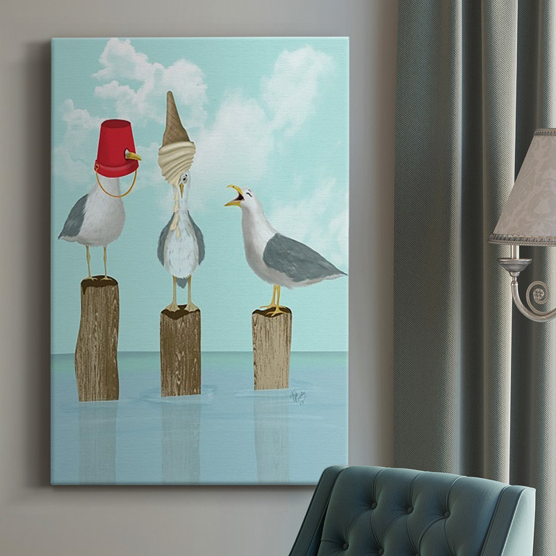 Silly Seagulls " Silly Seagulls ", 27" H x 18" W x 1" D