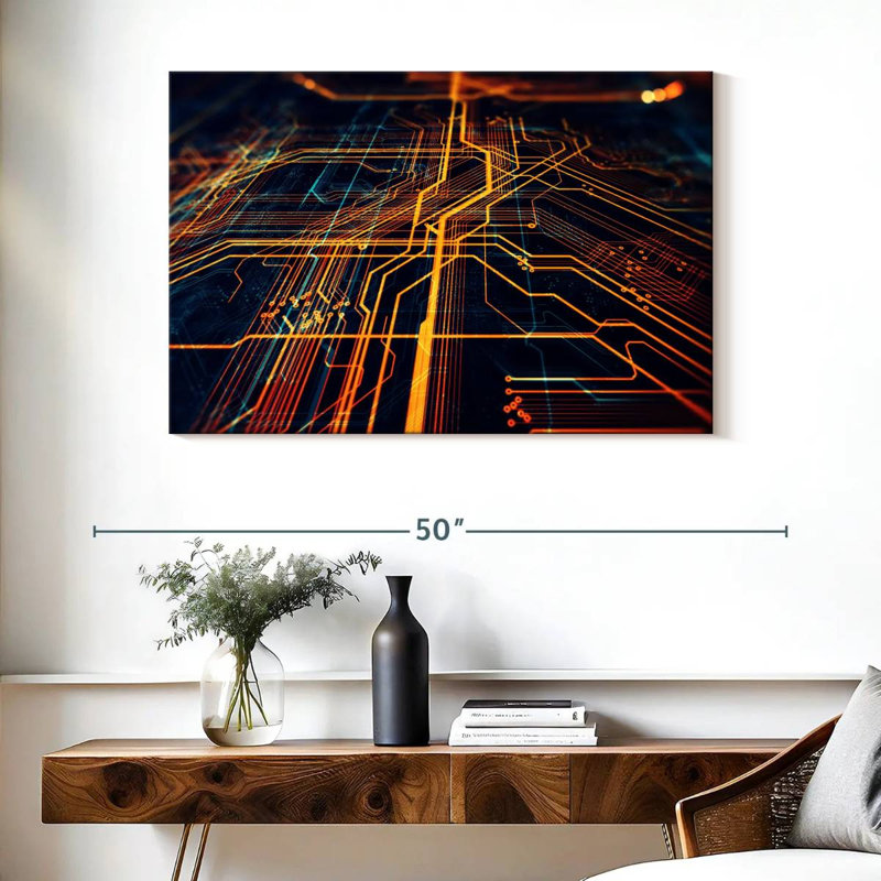 Keiri Circuit Board, 26" H x 39" W