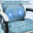 Ivy Bronx Adjustable Reclining Ergonomic Faux Leather PC & Racing Game Chair with Vibration Lumbar Pillow-1252372792
