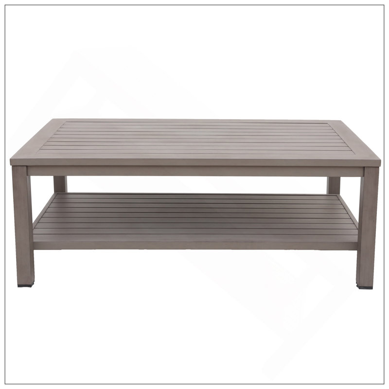 Table basse rectangulaire en aluminium, Brama