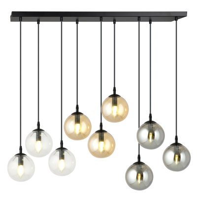 Cadesha 9 - Light Black Cluster Pendant