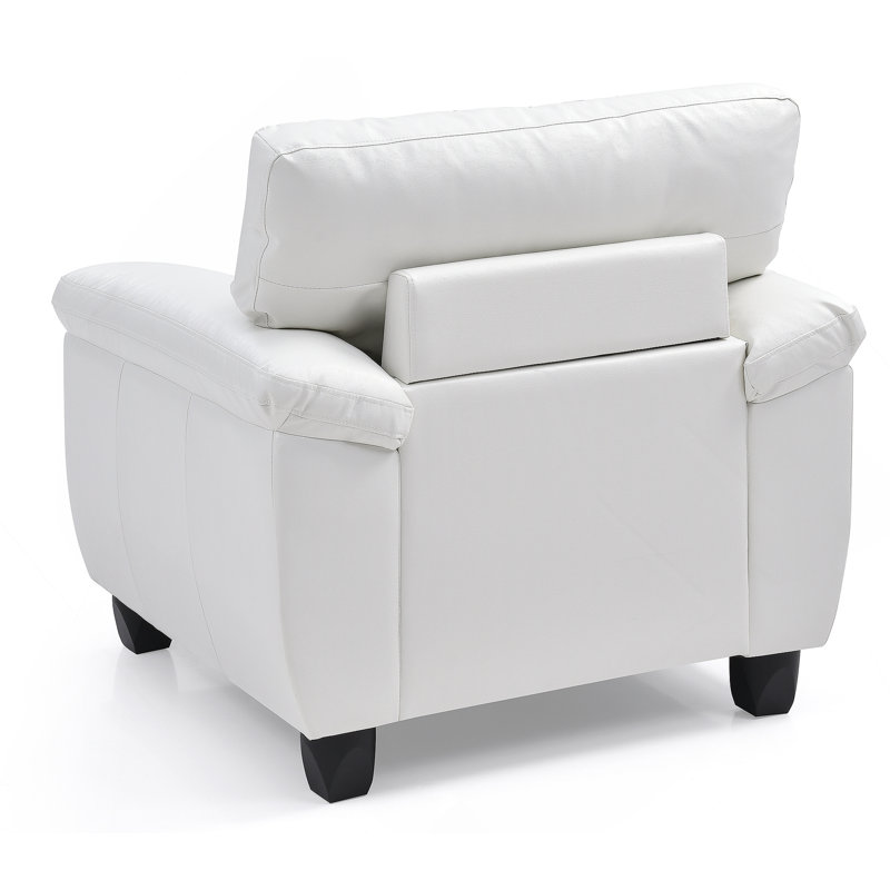 Chaise d'appoint chic et moderne en blanc, Blanc