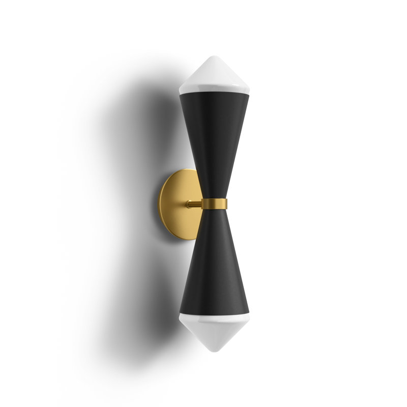 Steel Armed Sconce, Black
