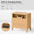 Recatle 27'' W Transitional 3-Drawer End Table with Built-In Outlet and Solid Wood Legs-1963596336