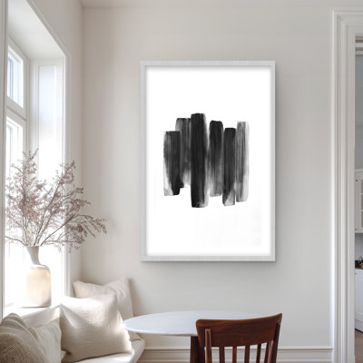 Formes noires | Décoration abstraite encadrée
