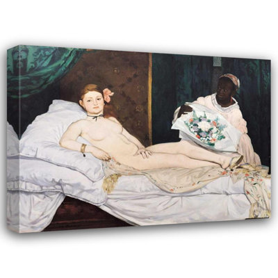 «Lark Manor ™ Manet», reproduction d'art sur toile tendue sous le titre Édredon: Olympia