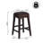 Maui Coastal 26" Woven Water Hyacinth Backless Counter Stool, Solid Mango Wood Frame with Integrated Footrest for Kitchen Island, Dark Brown-997076636-958703060