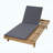 Lounge Chaise Set, Space Available On One Side, Acacia Wood In Light Brown With Water-Resistant Lounge Cushions (Dark Grey & 2 Inch Thick) – Matching Cream/Leaf Coconut Version Available-758031416