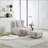 Fluffy Bean Bag Chair with Rupert and Ottoman, Comfortable and Supportive for Adults, Ideal for Living Room and Bedroom-185226383