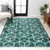 Tapis vert / blanc Mashawna