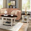 3 Table For Living Area - Beige And , Solid Wood Legs, Heat- Veneer Top, Ample Storage, Simple Assembly Steps Room Feet, Surface,