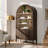 Nolan 74" Tall Arched Storage Display Cabinet Bookshelf-107335480