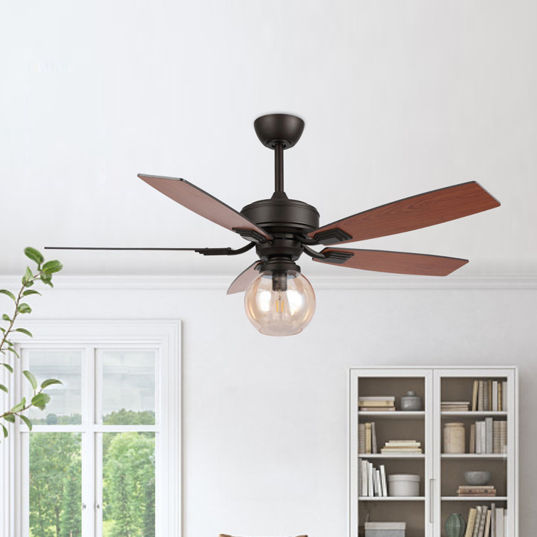 52" Alzata 5-Blade Standard Ceiling Fan with Remote Control and Light Kit