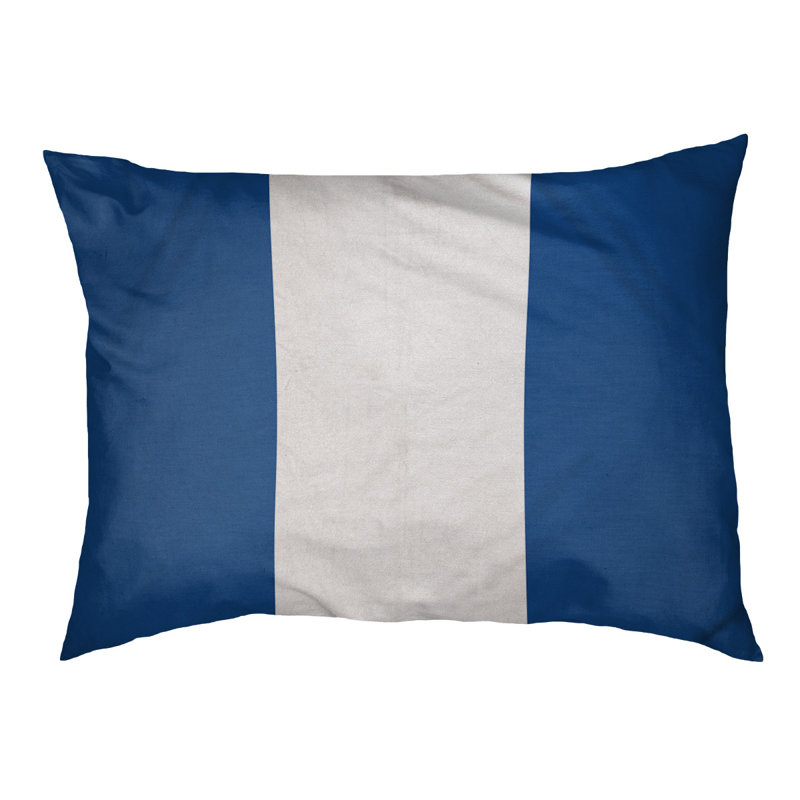 Coussin Toronto, Grand (L 40 po x l 50 po), Bleu royal / blanc / bleu royal