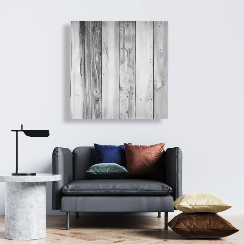 Toile d'arbres texturés en bois | Art mural de salon rustique
