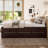 Solid Wood Platform Bed with Trundle and 2 Drawers, Built-In Power Strip, No Box Spring Needed, Modern Storage Bed-898094087-898094083