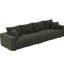 Canapé 102,4 po 102 po 4 places en velours côtelé rembourré avec support stable de 1000 lb et coussins multiples-824688037