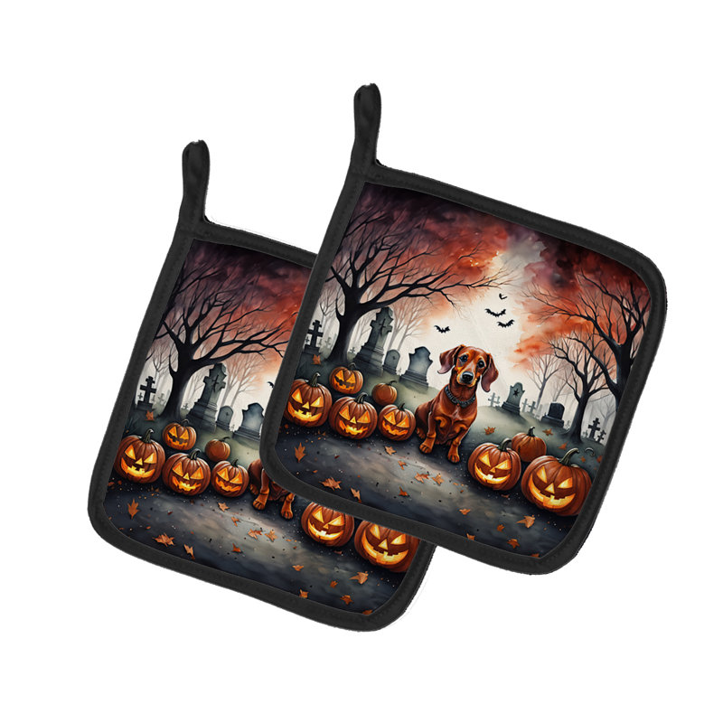 Dachshund Spooky Halloween - paire de poignées