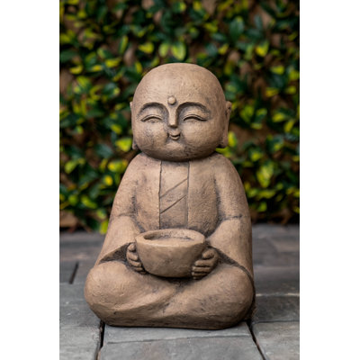 Jizo japonais avec bol assis Lucky lucky