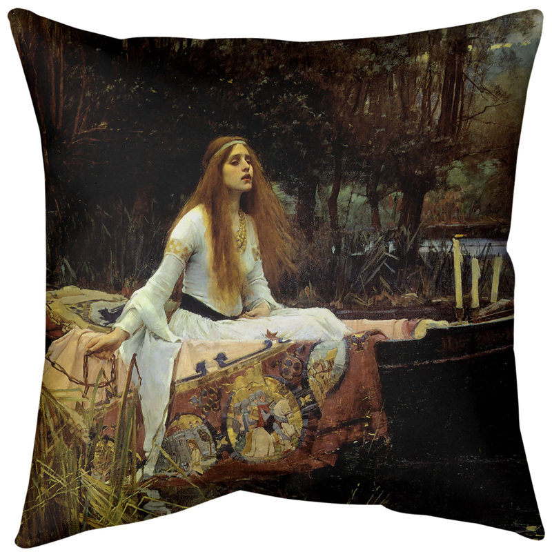 Coussin décoratif bougon of shalott, 20 po x 20 po, Faux lin