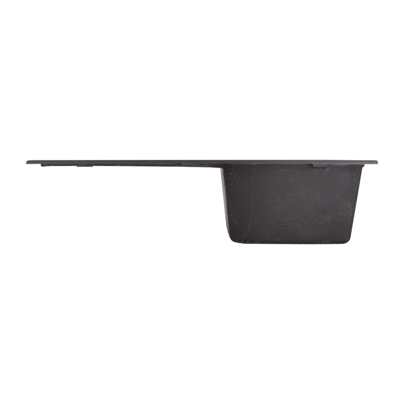 Allardt 34" L Drop-In Kitchen Sink, Midnight Black