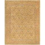 Ferehan Hand Knotted Wool Oriental Area Rug in Gold/Brown