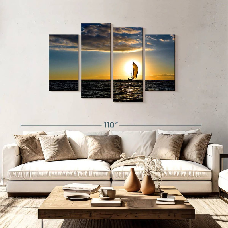 Mehar Sailboat Sunrise, 48" H x 75" W