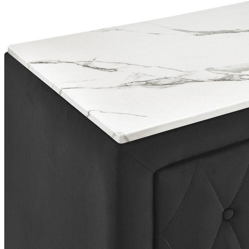 Table de chevet Annabelle - noir, Noir