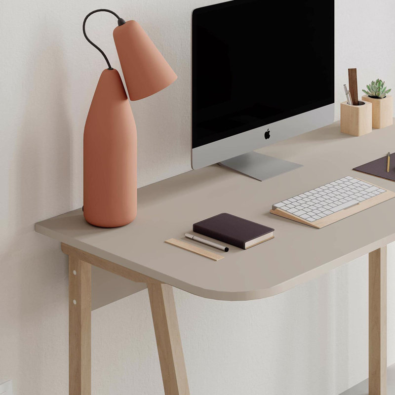 Luton Modern Desk Sandstone 120cm Wide