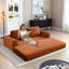 Canapé-lit rembourré 82 po avec 2 coussins en velours côtelé rembourré Corduroy - aucun assemblage requis-128842265-123034473