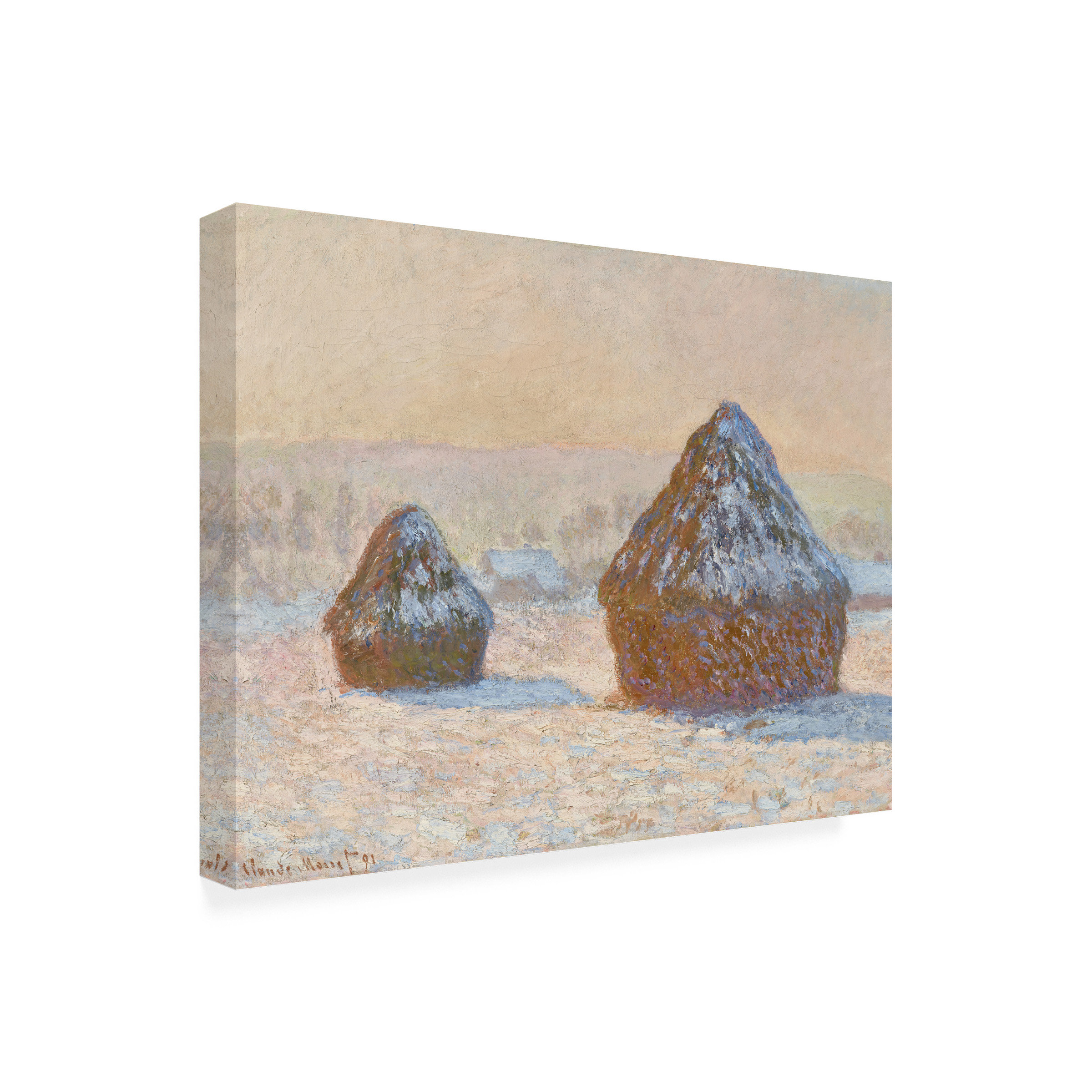 Trademark Art Monet Haystacks Iv On Canvas by Claude O Monet Print ...